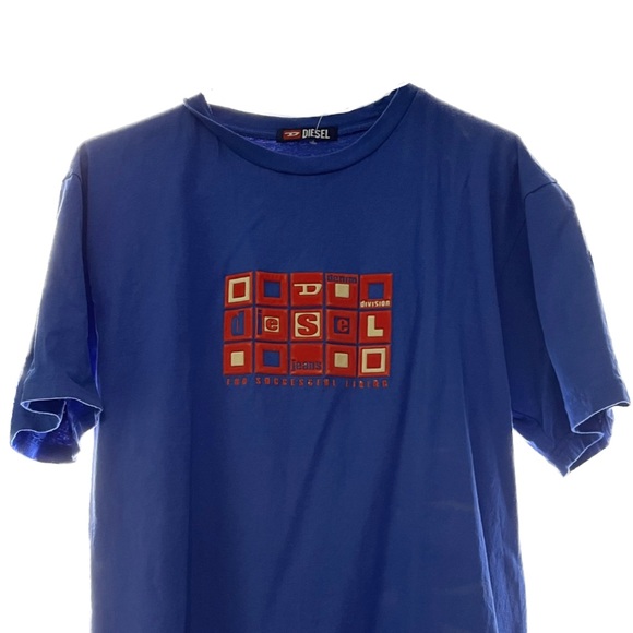 Vintage Diesel Graphic Tee with Velvet Puffy Detail - Picture 1 of 5